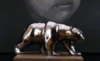 Ours Black Pearl   Peinture animalière, art animalier, peintre tableau animal, cheval, ours, élephant, chien sur toile et décoration par Thierry Bisch 